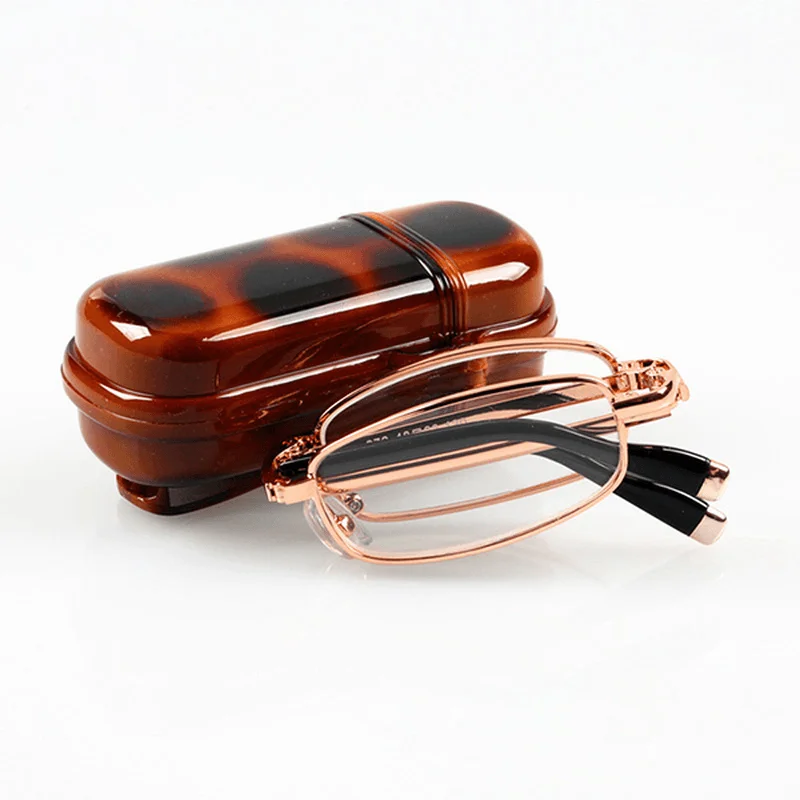 Painted Glasses for Artistic Touch -Men Women Folding Presbyopic Glasses with Glasses Case