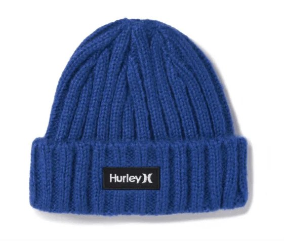 Adjustable dad cap for easy size tweaks -Hurley Squaw Beanie Coastal Blue