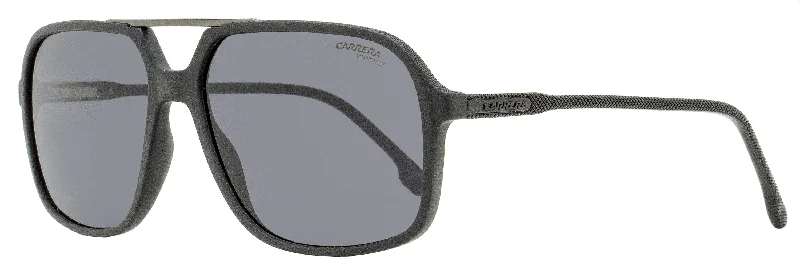 Decorated Glasses for Fashionable Touch -Carrera Unisex Rectangular Sunglasses 229/S 807IR Matte Black 59mm