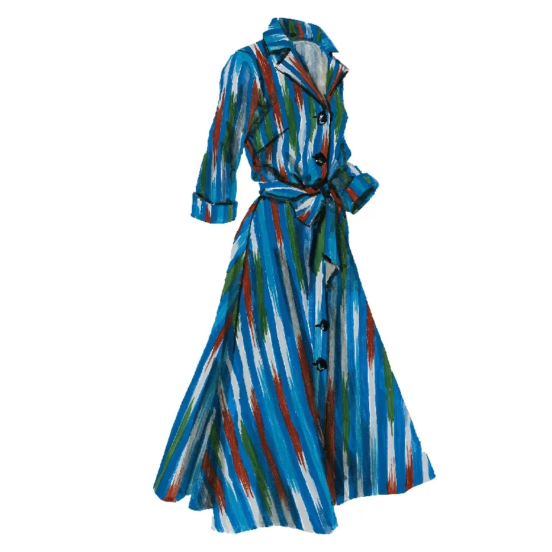 Long-sleeved Dresses for Coverage -Ikat 1947 Dress