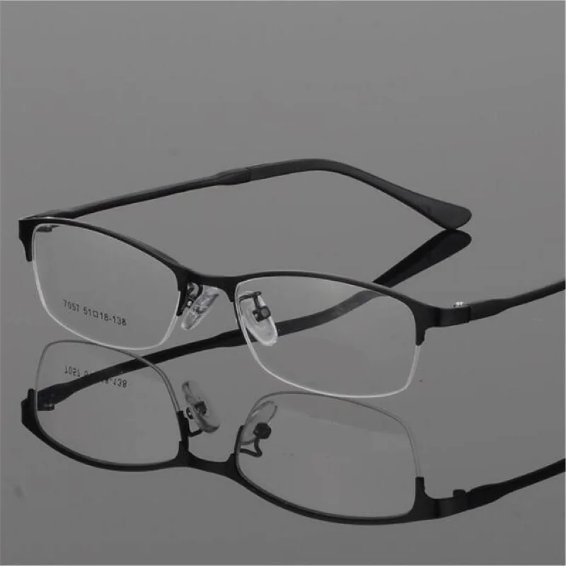 Sport Sunglasses for Athletic Activities -Eye Glasses Half Rimless Glasses Frame Eyeglasses Clear Lens Metal&TR90 Optical Glasses RX Spectacles