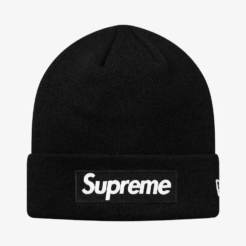 Lightweight sports cap for active workout days -Supreme x New Era Beanie 'Box Logo' Black (FW18)