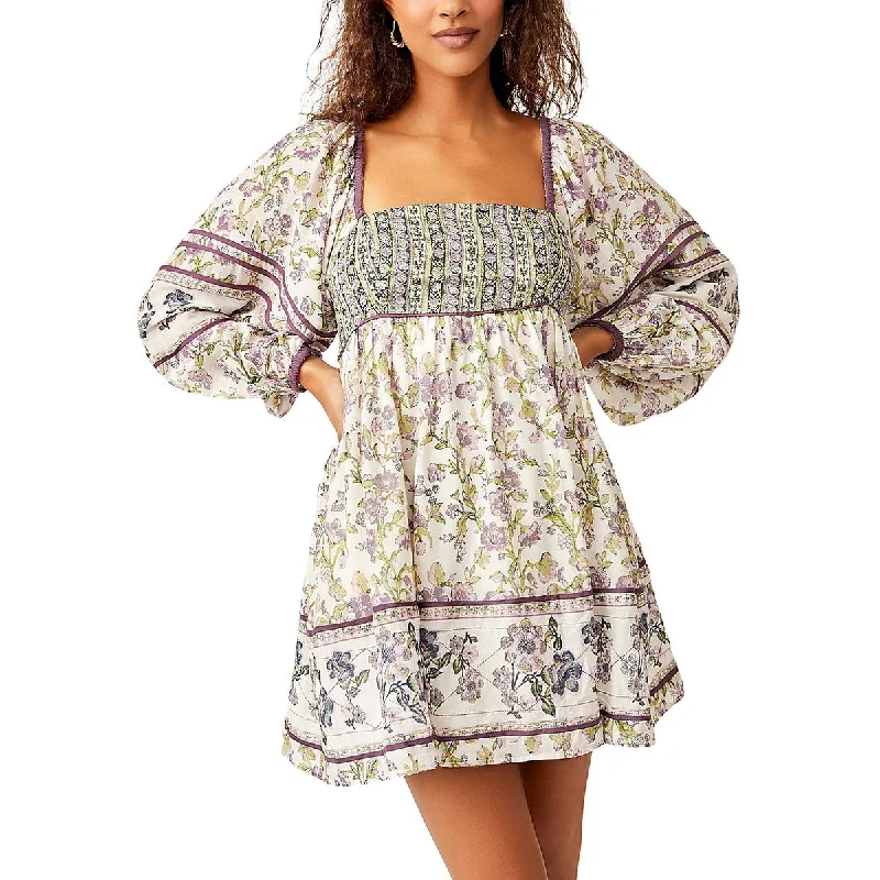 Bohemian Dresses with Tassels -Free People Womens Floral Mini Mini Dress