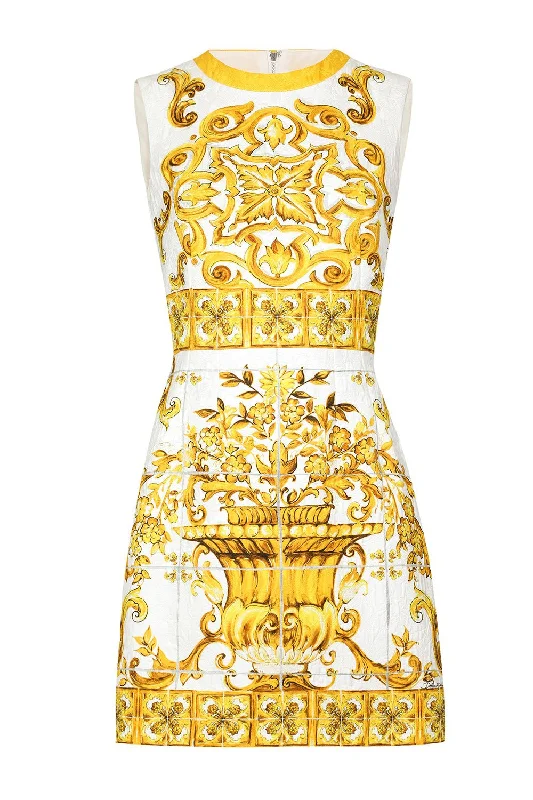 Formal Dresses for Occasions -Maiolica Printed Short Dress