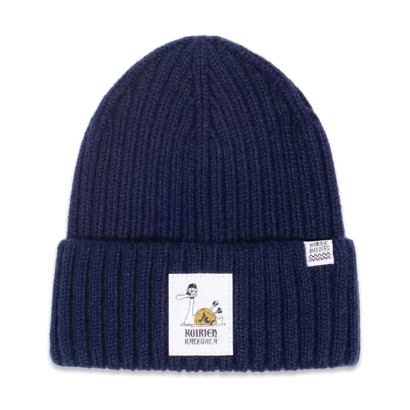 Classic navy cap for timeless wardrobe staple -The Canine Kalevala Winter Hat Beanie Adult - Navy