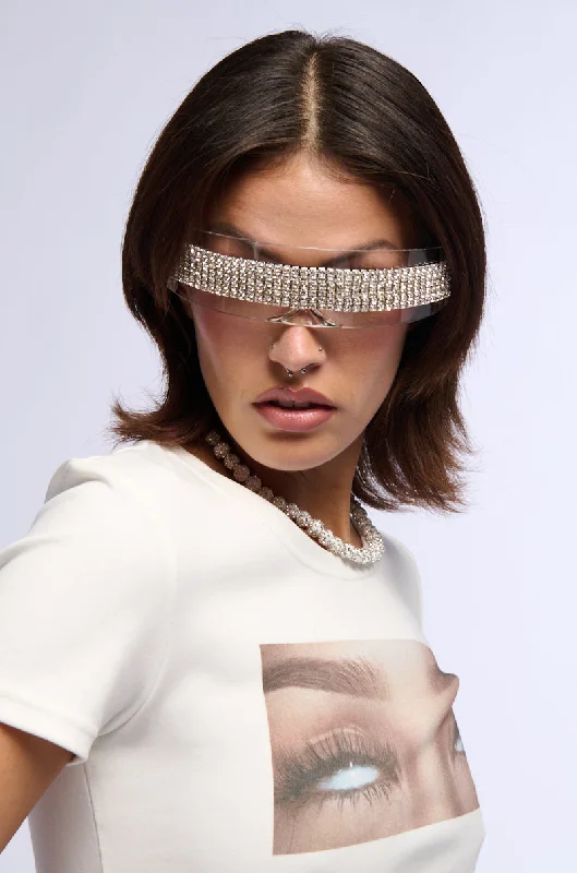 Rectangular Sunglasses for Sleek Look -DIAMONDS BLINDING GLASSES