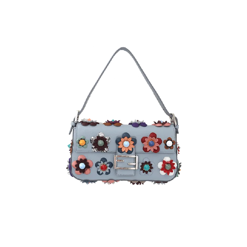 Women's bags with compact size and sleek design for easy travel and everyday use-Floral Baguette Purse