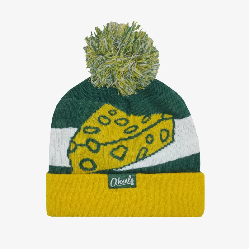 Retro cap with 80s-inspired color blocks -Cheesehead Beanie