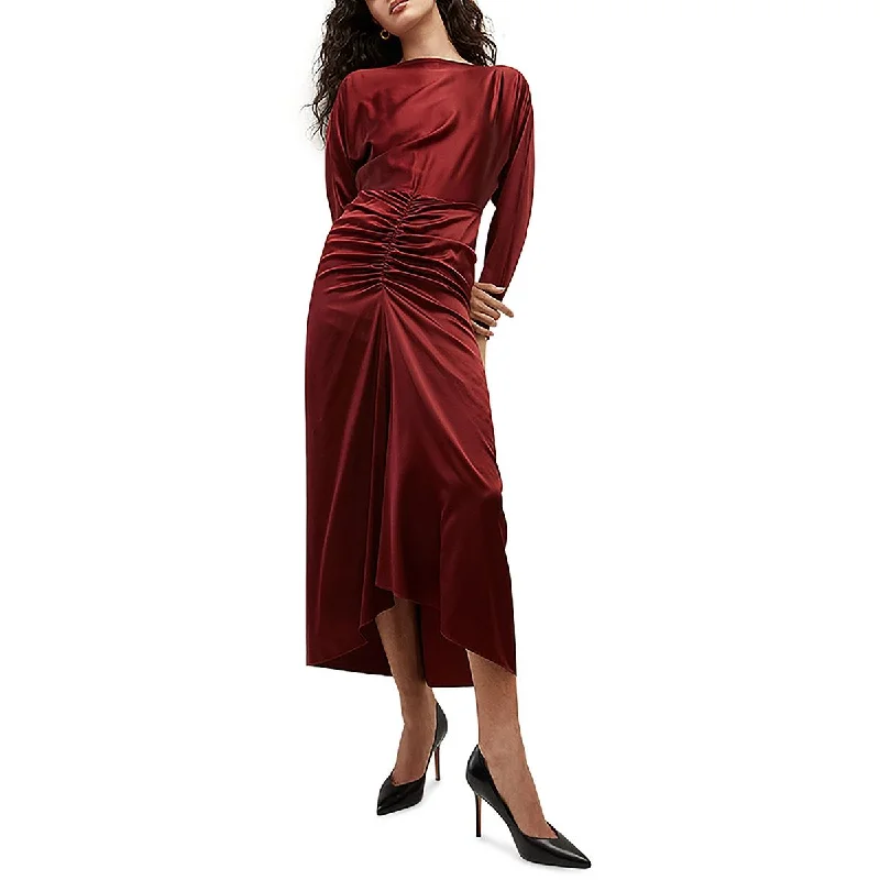 Office Dresses for Business -Veronica Beard Womens Maro Sabri Silk Blend Ruched Midi Dress