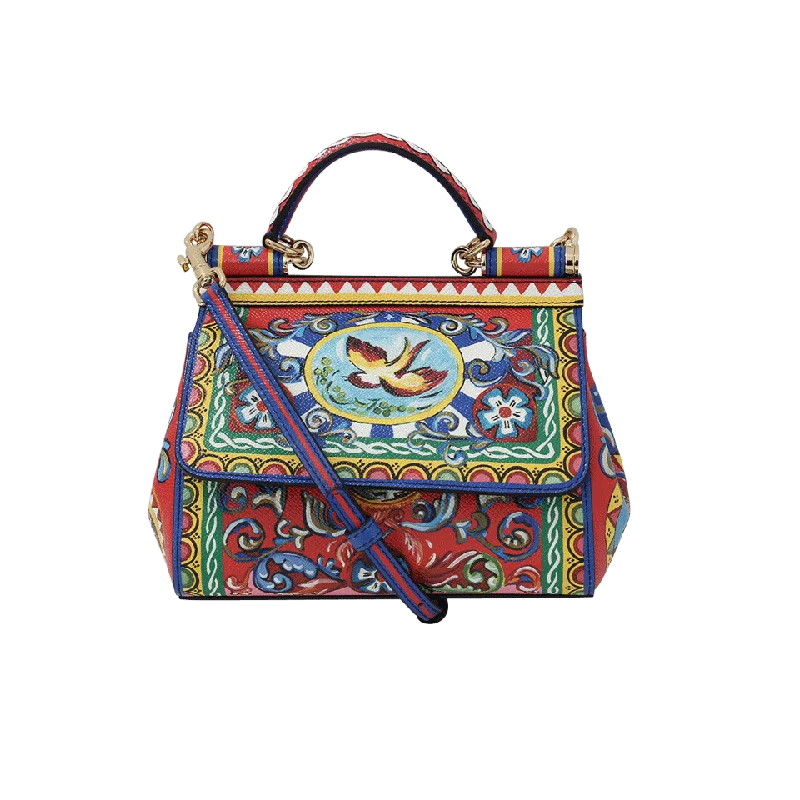 Stylish women's bags with minimalistic design and soft leather for everyday wear-Carretto Print Mini Sicily Bag