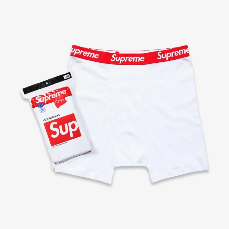 Canvas trucker cap for tough outdoor wear -Supreme x Hanes Boxer Briefs (4 Pack) White (FW23)