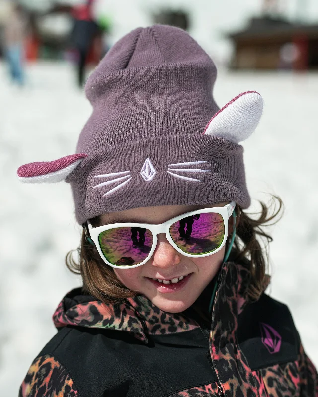 Team logo cap for loyal fan support -Kids Snow Creature Beanie - Dusty Lavender