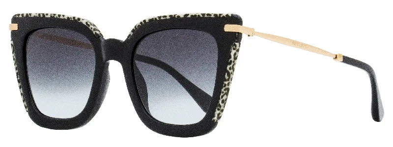 Oversized Sunglasses for Sun Protection -Jimmy Choo Women's Square Sunglasses Ciara /G FP39O Black/Leopard 52mm