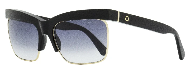 High-end Glasses for Luxury -Moncler Women's Veronica Leoni Sunglasses ML0218P 01B Black Gold 61mm