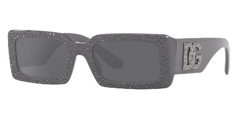 Rhinestone Glasses for Bling Look -Dolce & Gabbana Women's 53mm Grey Sunglasses