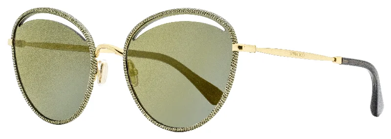 Checkered Glasses for Fashionable -Jimmy Choo Women's Cut-Out Sunglasses Malya/S W8QK1 Gold/Gray 59mm