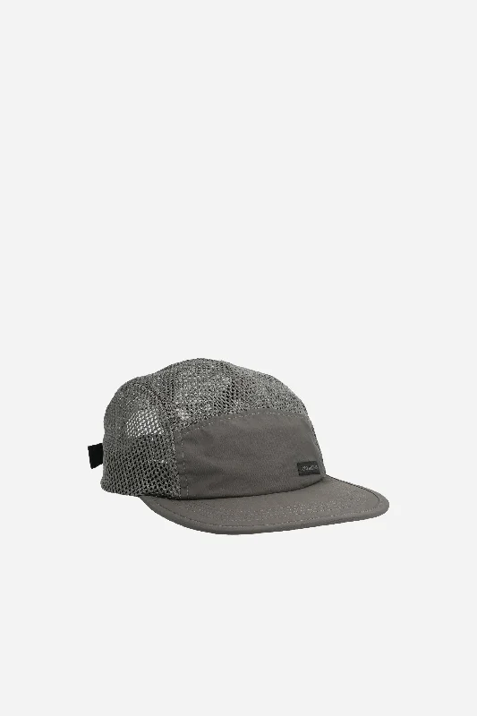 Trucker cap with retro patch design -Global Hat Charcoal