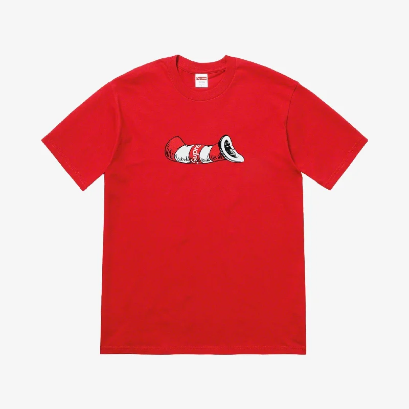 Vintage cap with distressed logo detail -Supreme x Dr. Seuss Tee 'Cat In The Hat' Red (FW18)