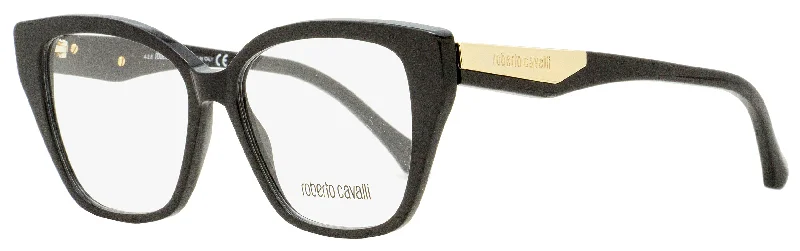 Ski Sunglasses for Winter Sports -Roberto Cavalli Women's Square Eyeglasses RC5083 Orciano 001 Black/Gold 53mm