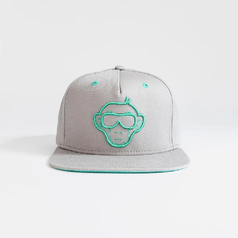 Denim cap with faded wash texture -Mint Monkey Cap