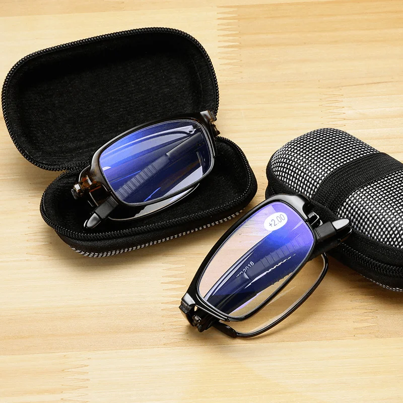 Mother's Day Sunglasses for Gift Idea -Men'S and Women'S Folding Portable Blue Film Reading Glasses