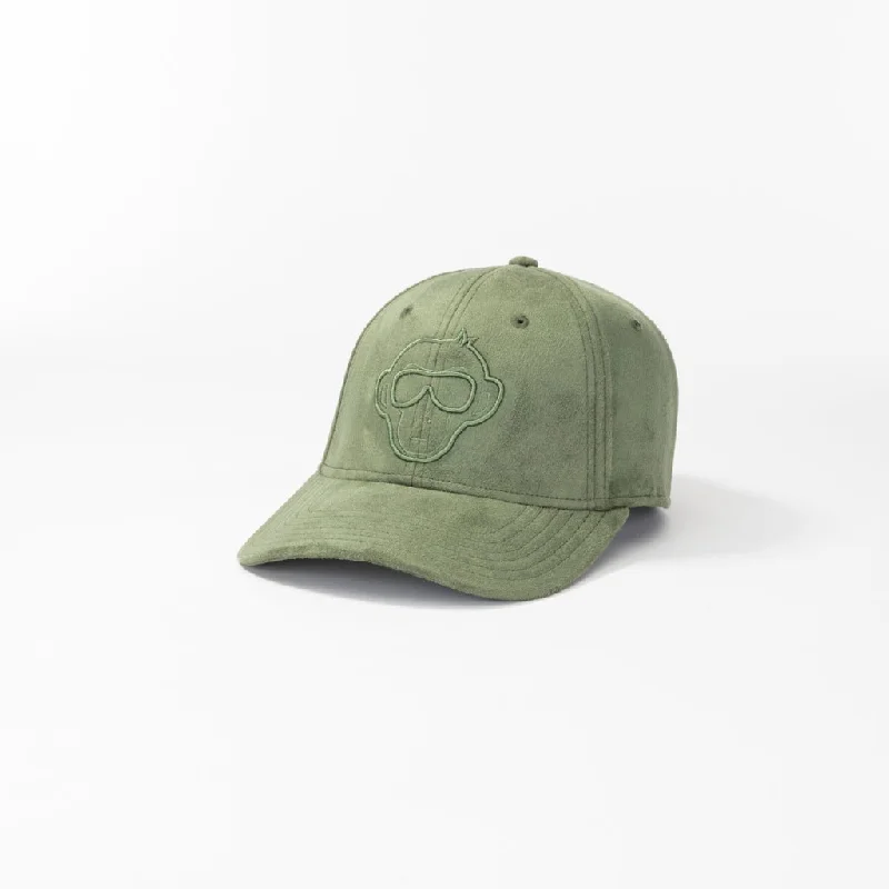 Canvas dad cap for rugged daily style -Super Suede // Sage Green