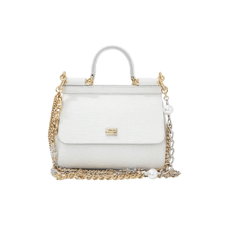 Fashionable women's bags with leather straps and contrast stitching for a modern look-Miss Sicily Jewel Chain Bag