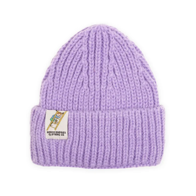 Canvas dad cap for rugged daily style -Pippi and the Ladders Beanie Adult - Lilac