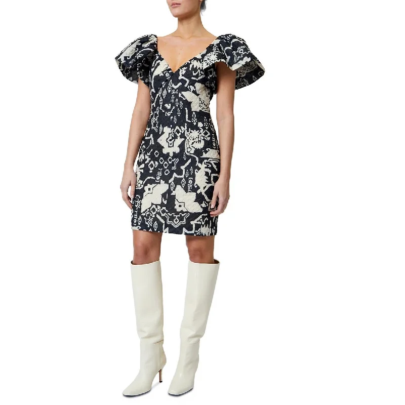 Valentine's Day Dresses for Romance -French Connection Womens Deon Candra Jacquard Printed Midi Dress