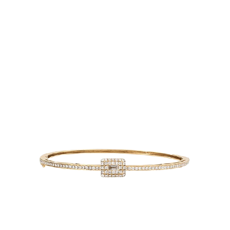 Women's bags with fun, colorful designs and playful details for a fun fashion statement-Moving Diamond Baguette Bangle