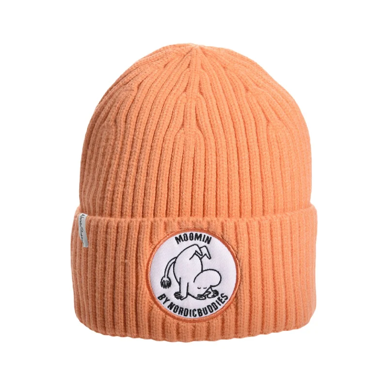 Sports team cap with bold logo front -Moomintroll Winter Hat Beanie Kids - Orange