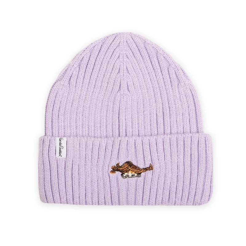 Vintage cap for retro fashion enthusiasts -Pippi Embroidered Beanie Adult - Lavender