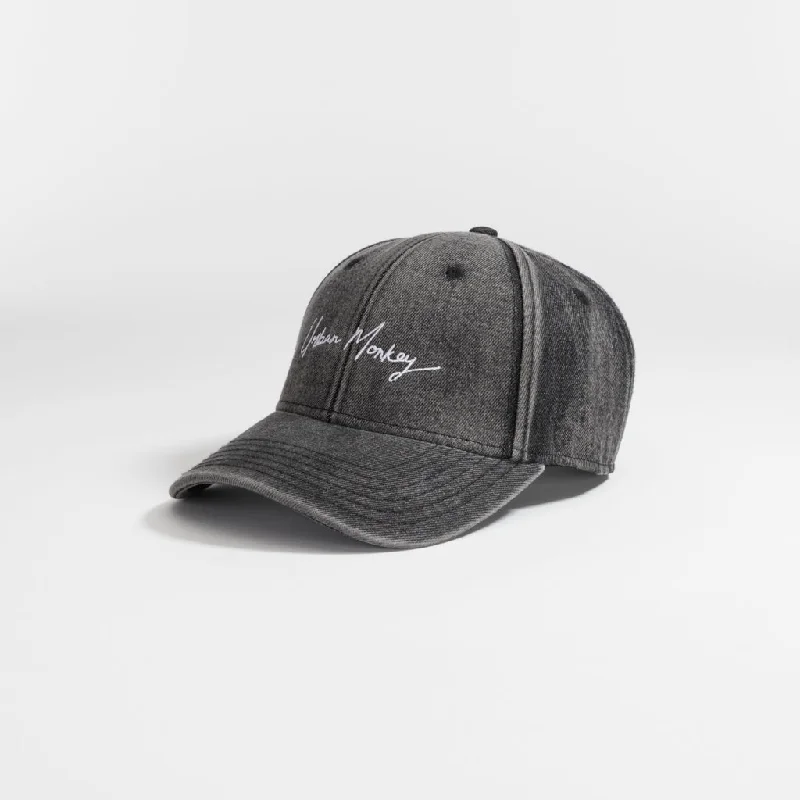 Lightweight sports cap for active workout days -Classic Denim // Black