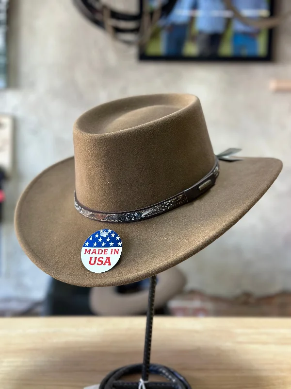 Retro cap with faded wash finish -Stetson Kelso Crushable Wool Outdoor Hat