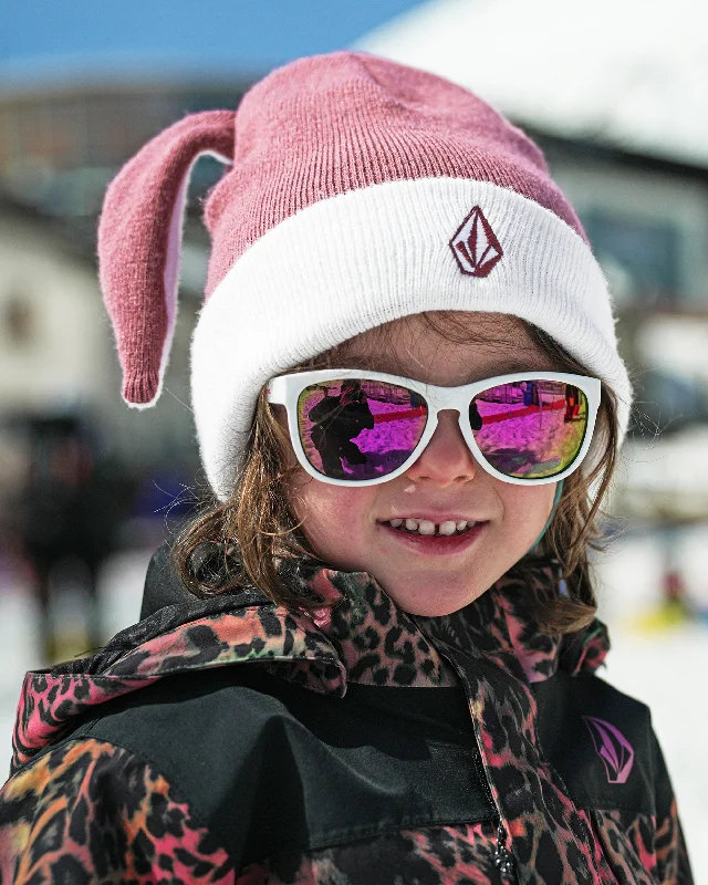 Canvas trucker cap for tough outdoor wear -Kids Snow Creature Beanie - Blurred Violet