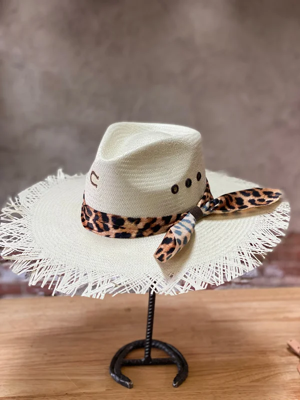 Lightweight cap with quick-dry fabric finish -Charlie 1 Horse Pretty Kitty Straw Hat