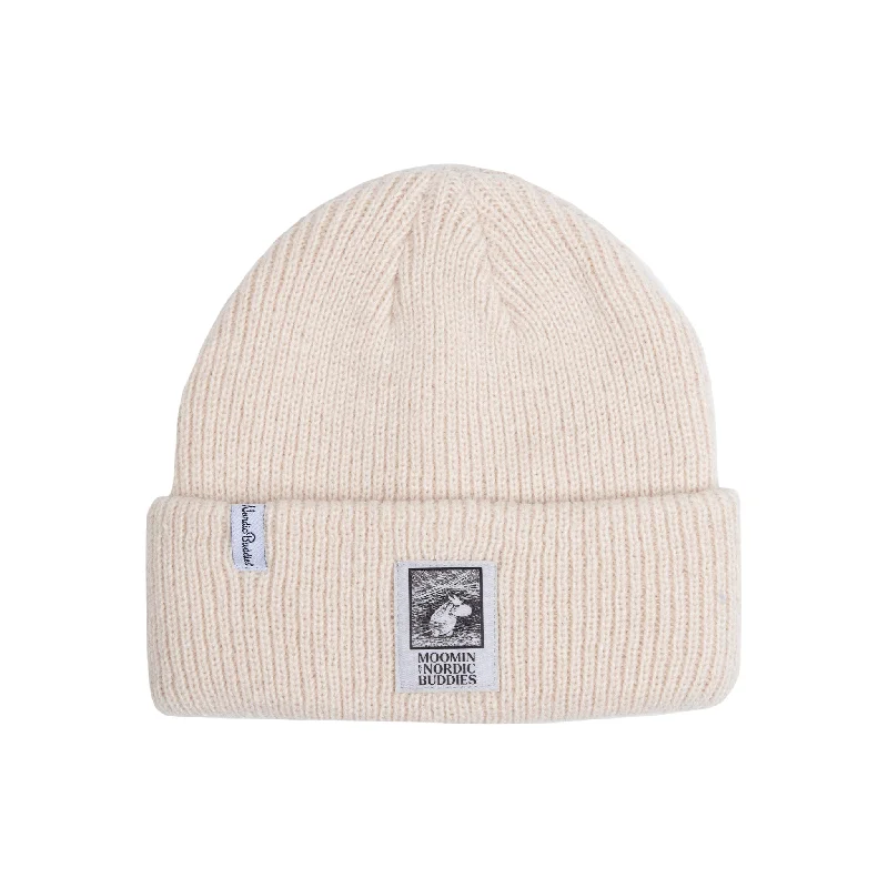 Soft cotton cap with breathable mesh back -Moomintroll Winter Hat Beanie Adult - Beige