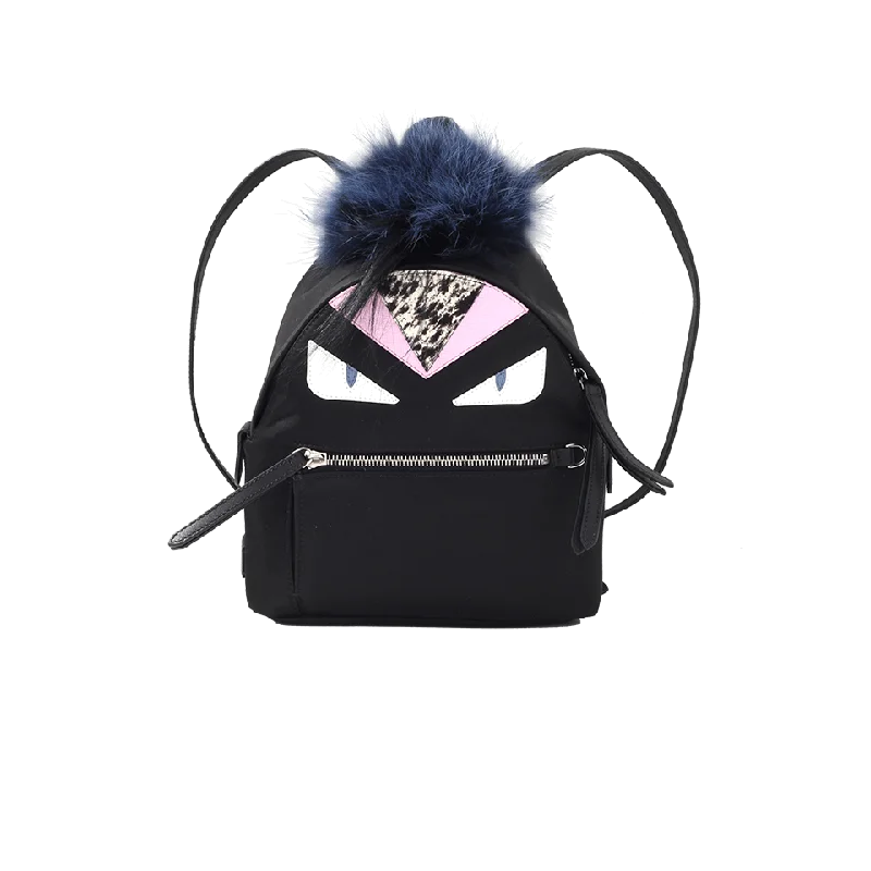 Women's bags with sporty design and functional details for active, on-the-go style-Bag Bugs Mini Fur Backpack