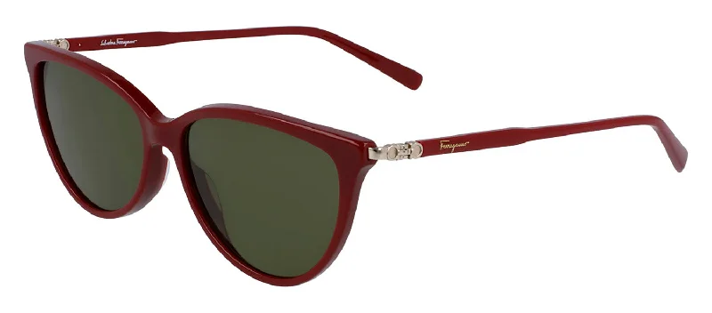 Aviator Sunglasses for Stylish Look -Ferragamo SF 2870S 604 Cat-Eye Sunglasses