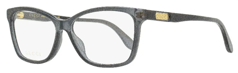 Lead-free Glasses for Health Safety -Gucci Women's Rectangular Eyeglasses GG0792O 004 Transparent Gray 55mm