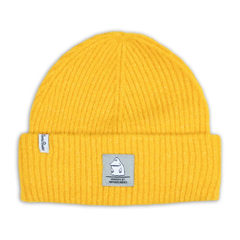 Adjustable strap cap for custom size comfort -The Groke Winter Hat Beanie Adult - Yellow