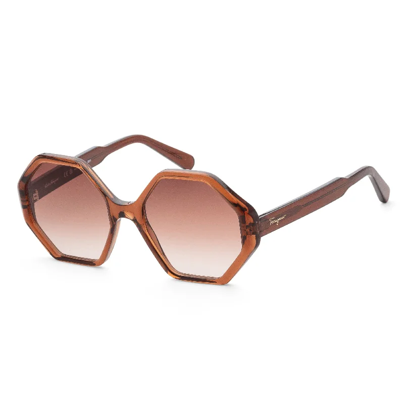 Modern Glasses for Contemporary -Ferragamo Women's 55mm Crystal Brown Sunglasses