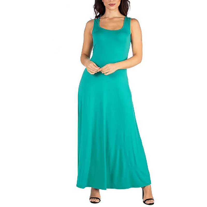 Bohemian Dresses with Tassels -24seven Comfort Apparel Womens Sleeveless Long Maxi Dress