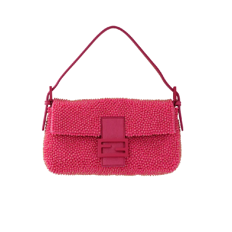 Women's bags with intricate designs and textured leather for a fashionable, statement look-Beaded Baguette Bag