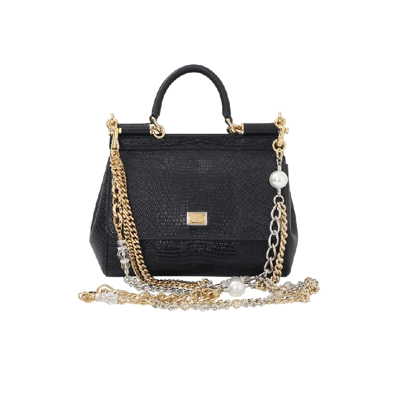 Women's bags with sleek design and simple hardware for a chic, minimalist appearance-Miss Sicily Jewel Chain Bag