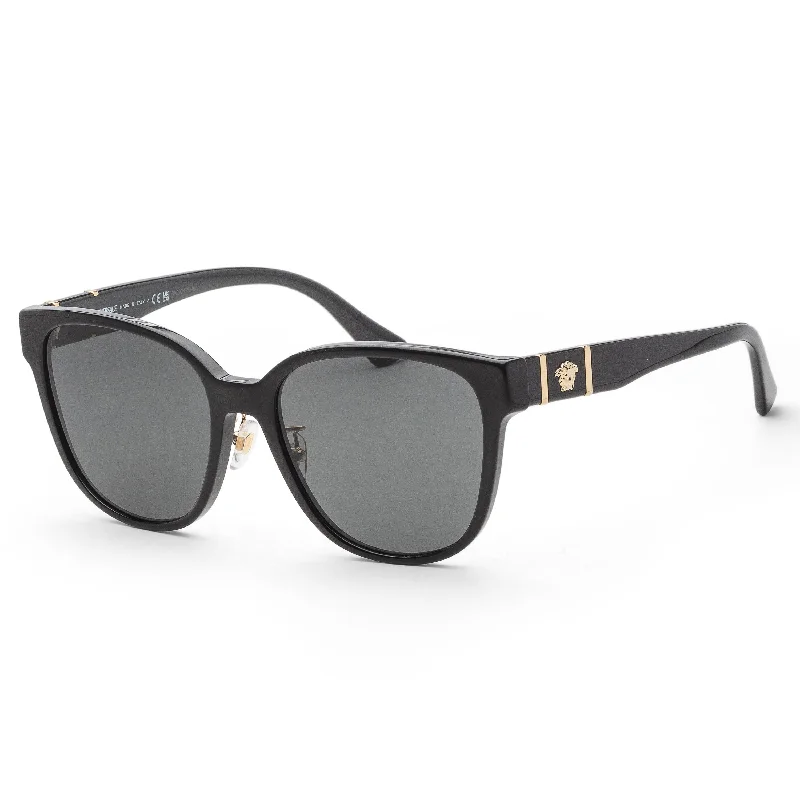 Clip-on Glasses for Versatile Option -Versace Women's 57mm Black Sunglasses VE4460D-GB1-87-57