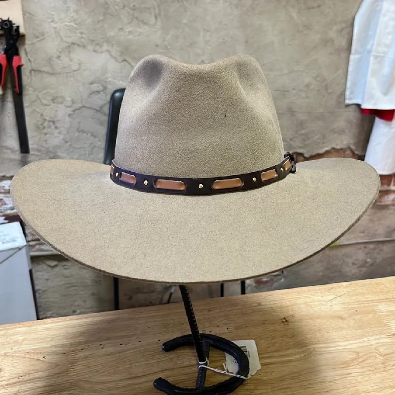 Minimal dad cap for understated charm -Stetson Hutchins 3X Wool Western Hat