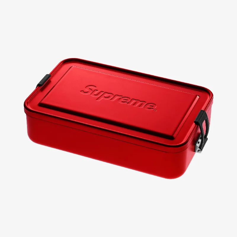 Retro cap with 80s-inspired color blocks -Supreme x Sigg Metal Box Large Red (SS18)