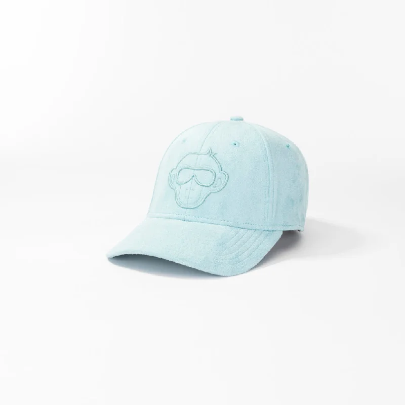 Embroidered sports cap for team pride display -Super Suede // Baby Blue