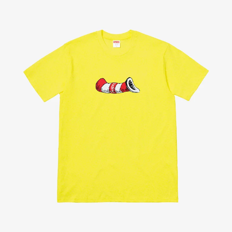 Lightweight cap for summer hiking trails -Supreme x Dr. Seuss Tee 'Cat In The Hat' Yellow (FW18)